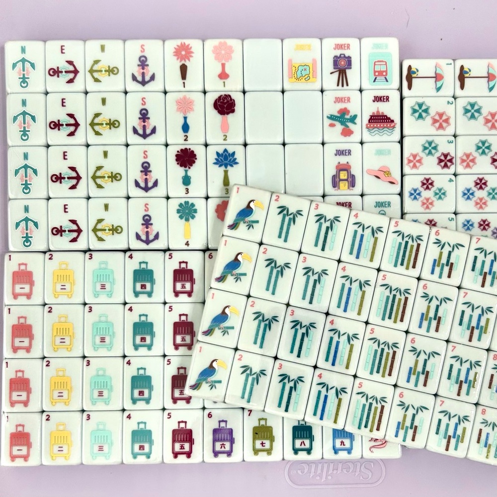 American Mahjong Tiles Jet Set